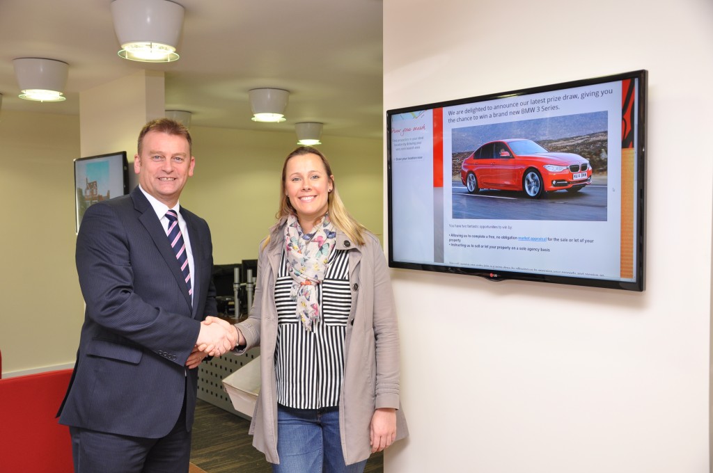 The winner, Libby Shuttle, with Paul Bosanko, Chancellors’ Area Sales Manager, who conducted the market appraisal on Libby’s property.