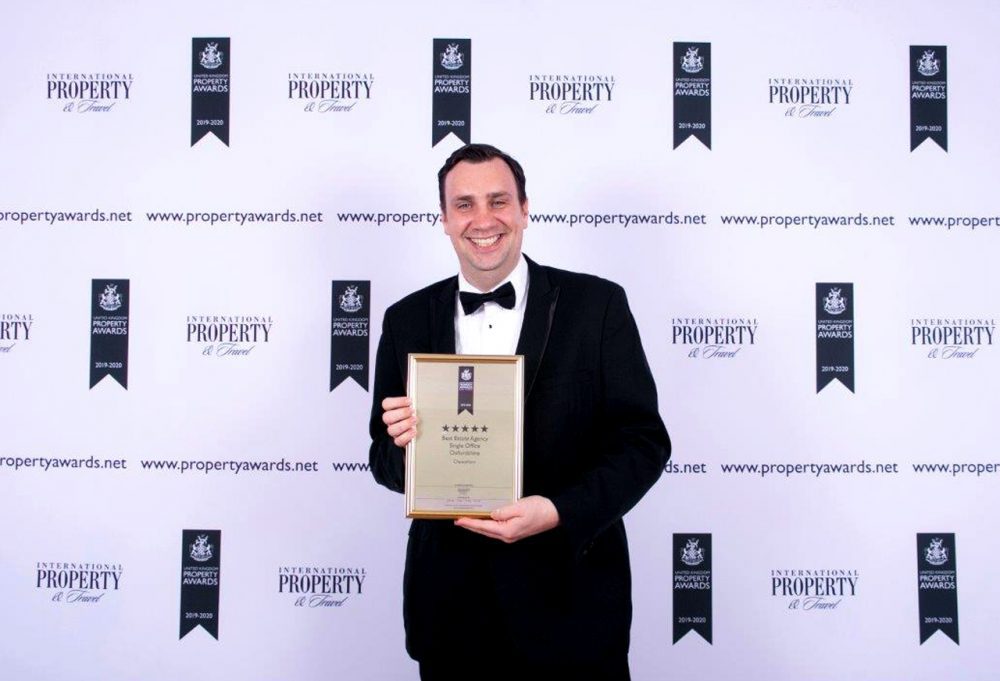 Michael Truman Accepting Award for Chancellors Botley